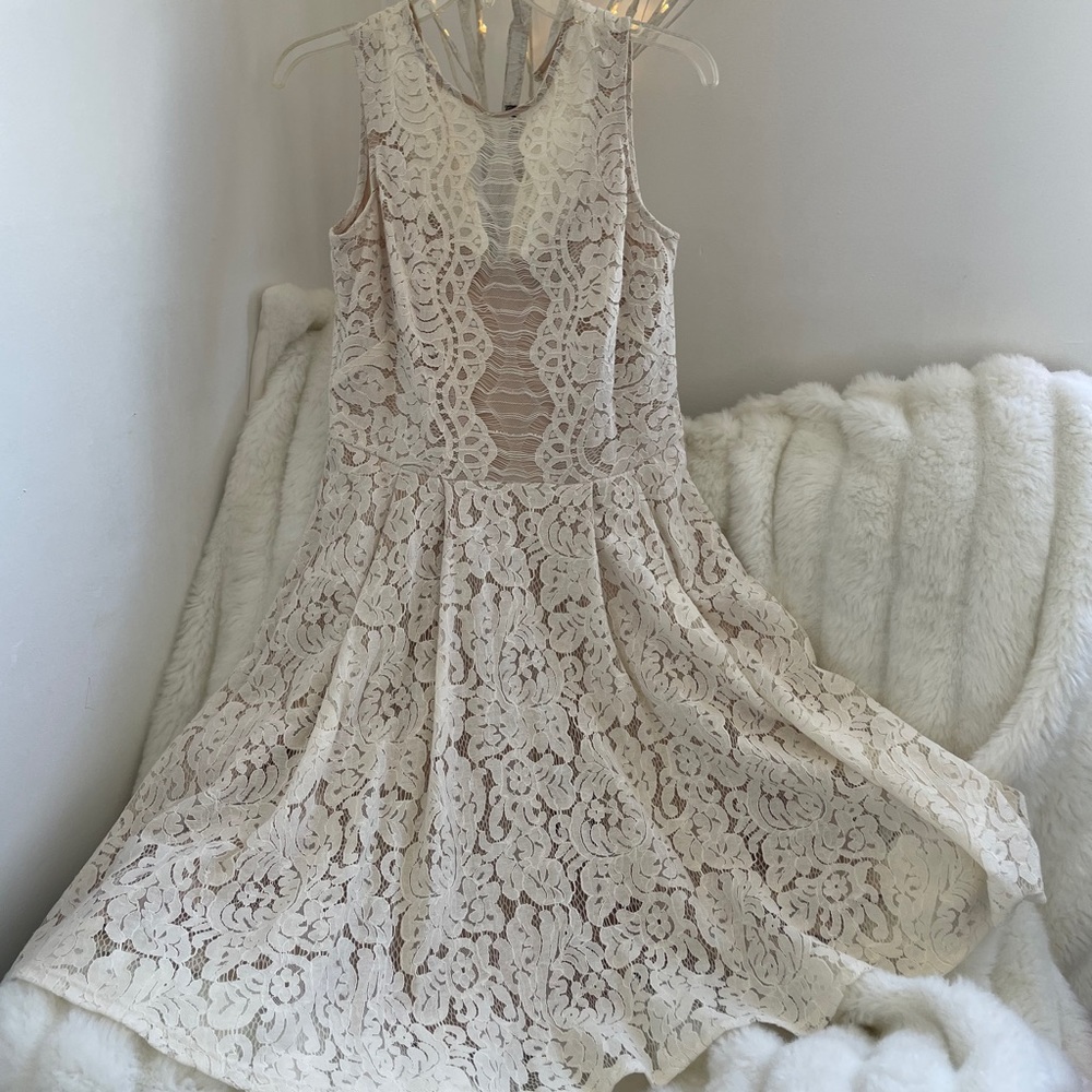 Danny and Nicole Lace Ivory Dress